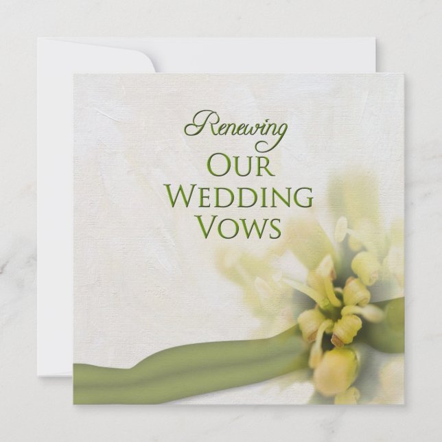 Renovación de votos Bodas - Invitación - Floral (Anverso)