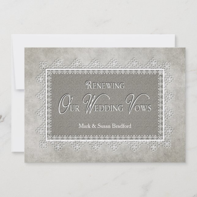 Renovación de votos Bodas - Vintage - Invitación (Anverso)