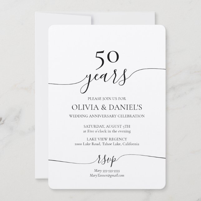 Renovación de votos invitación a aniversario Boda (Anverso)