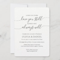 Renovación de votos invitación a aniversario Boda