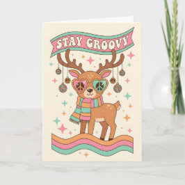 Renovado Reno Navideño Groovy Feliz Navidad