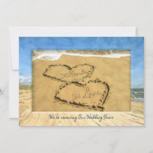 RENOVAR LA INVITACIÓN DE BODA VOWS BEACH - DOS COR