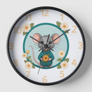 Rentabilidad alegre con reloj de flores