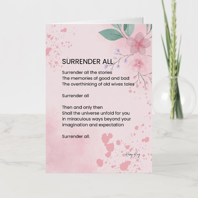 Renunciar todo - Poema de empoderamiento motivacio (Anverso)