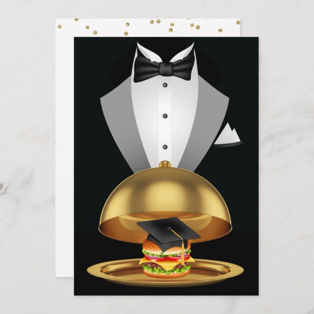 Reokout Invitación a Tuxedo Hamburger (Anverso / Reverso)