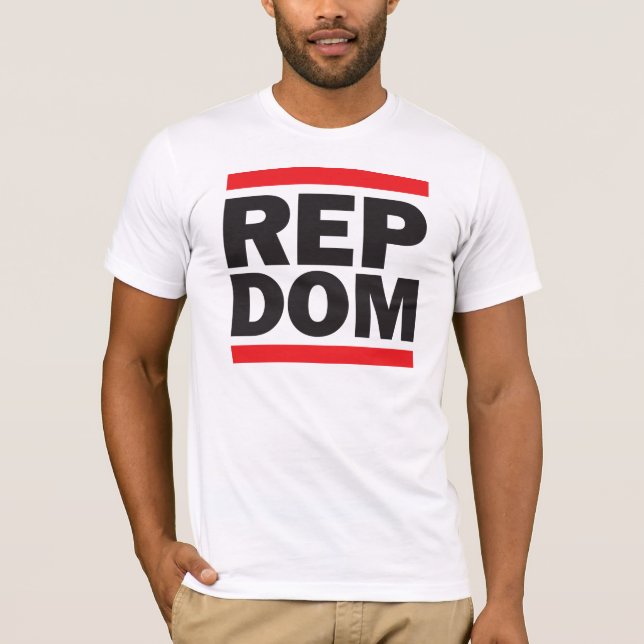 Rep Dom Mens Camiseta Blanca (Anverso)