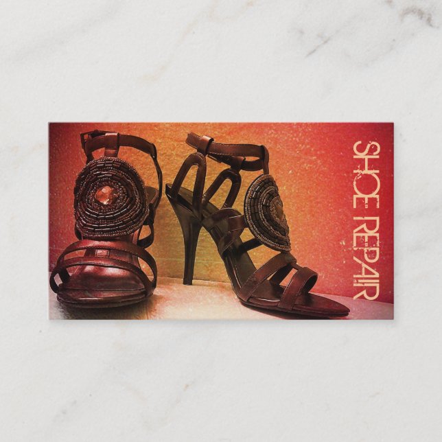 Reparación de zapatos, zapatos, tarjeta de present (Anverso)