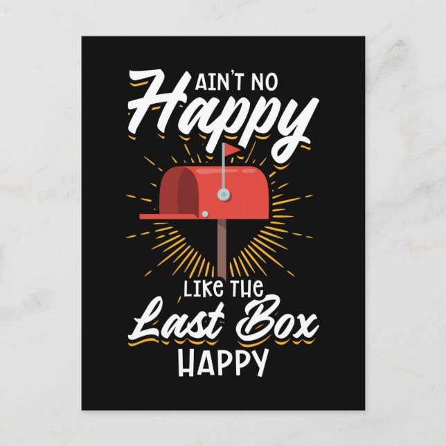 Repartidor de correo divertido trabajador postal c (Anverso)