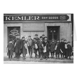 Repartiendo los periódicos del domingo, 1909