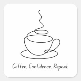 Repetición de confianza del café - Pegatina de cit