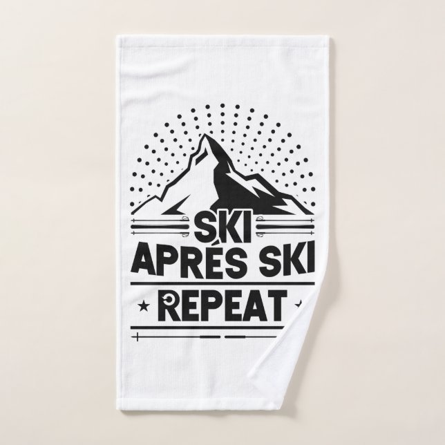 Repetición de esquí de Snow Ski Aprés (Toalla de mano)