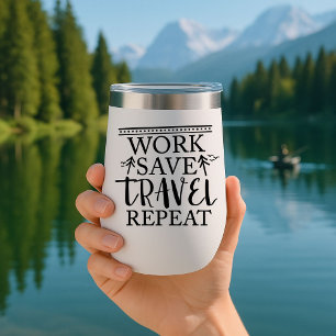 Repetición de viaje de ahorro de trabajo Mug Insul