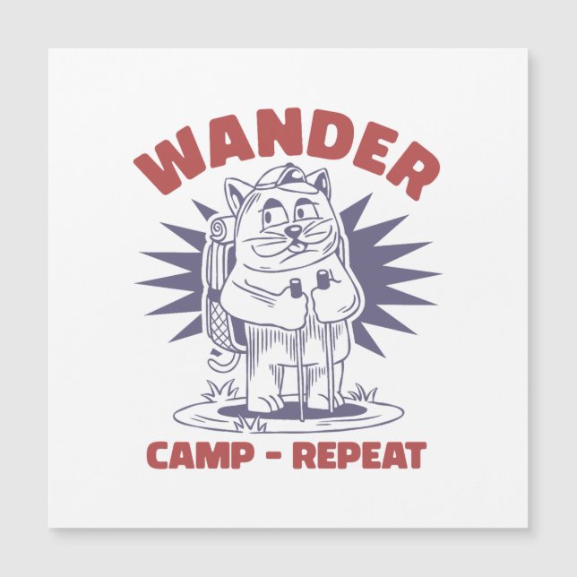 Repetición de Wander Camp - Camper de gato vintage (Anverso)