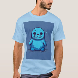 Repetida camiseta de nutria de río
