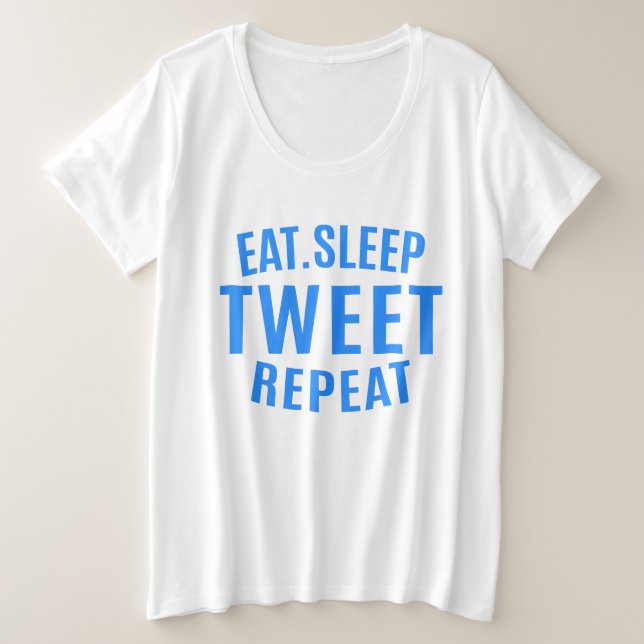 Repetir tuiteo de sueño de Comer (Anverso del diseño)