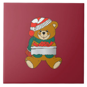 Repisas de Navidad Oso de peluche Baldosa