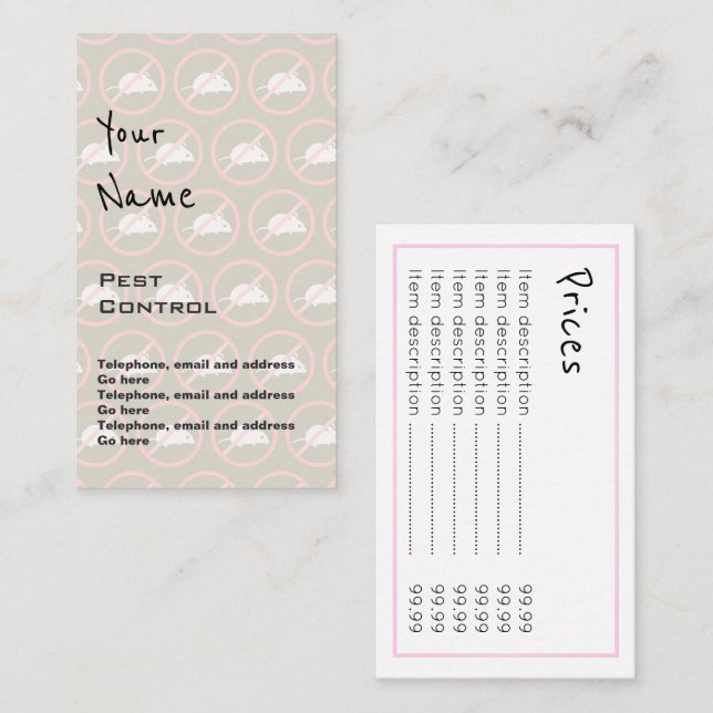 "Repite" tarjetas de precio del control de (Anverso / Reverso)