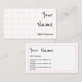 "Repite" tarjetas de visita del óptico