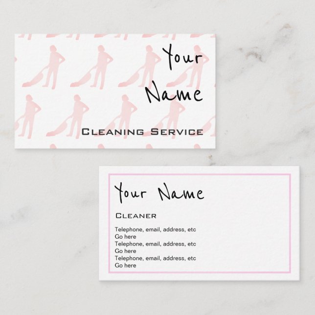 "Repite" tarjetas de visita más limpias (Anverso / Reverso)