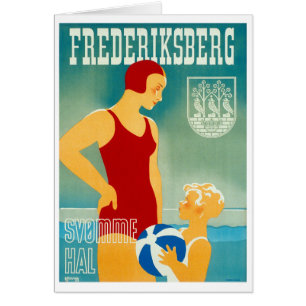 Reponen afiche vintage de Frederiskberg Dinamarca