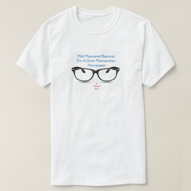Reportero educado - Una camiseta de señor (Diseño del anverso)