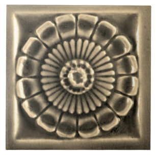 Repro Azulejos Español Faux alivio Grises Floral T