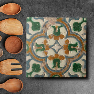 Repro Español Geométrico Azulejos Floral Tile
