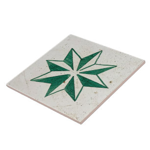 Repro Español Geométrico Azulejos Floral Verde
