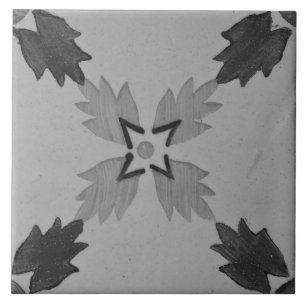 Repro Español Geométrico Azulejos Gris Floral