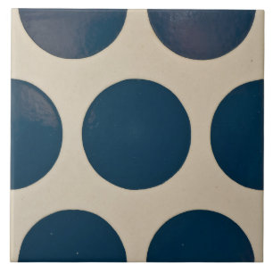 Repro Portugués Azul Geométrico Azulejos Polka P