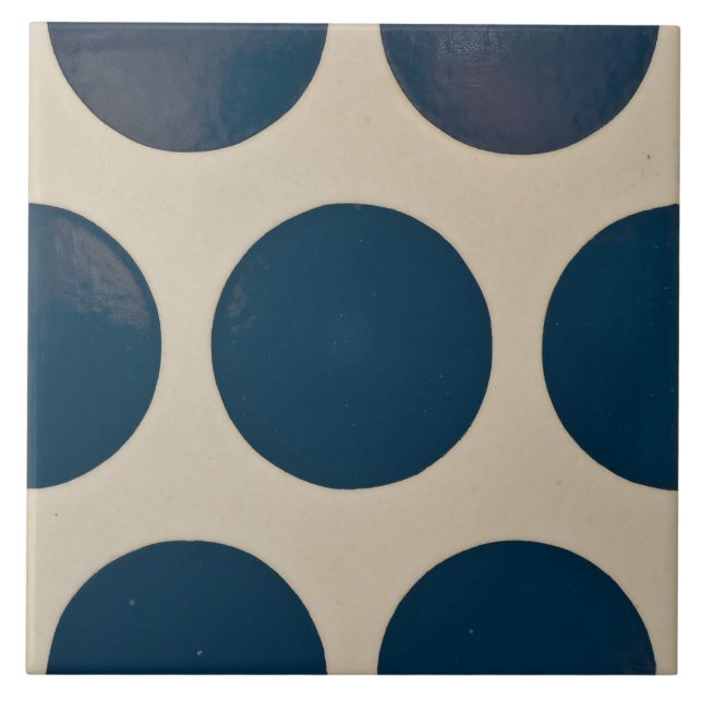 Repro Portugués Azul Geométrico Azulejos Polka Pun (Frente)