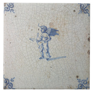 Reproducción de baldosas Delft azules y blancas ho