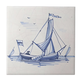 reproducción de baldosas delft velero