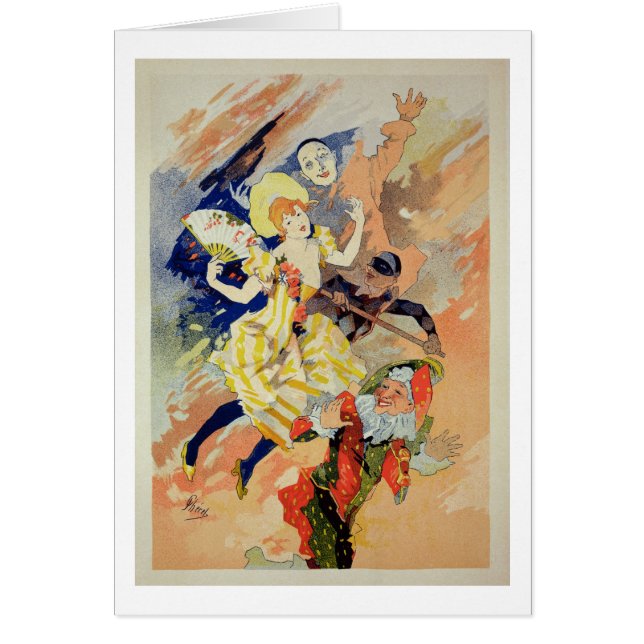 Reproducción de un poster para una pantomima, 1891 (Frente)