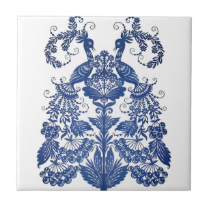 reproducciones de azulejos delft pavo real de lujo