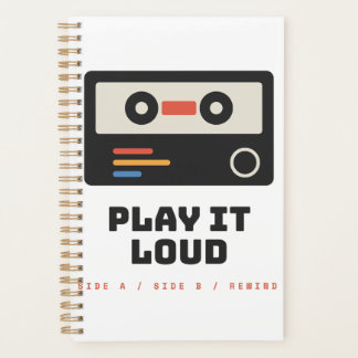 Reproduce fuerte Planificador retro de cassette en