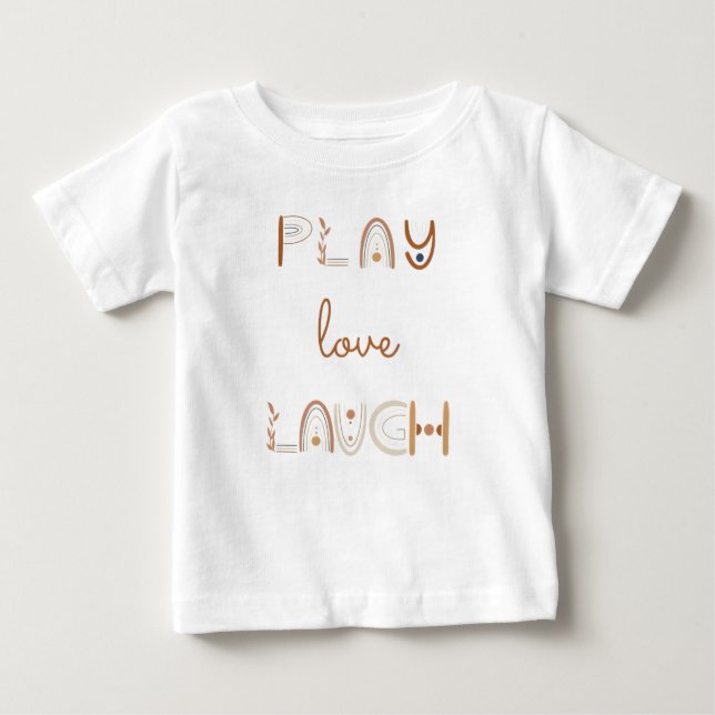 Reproducir camiseta de bebé de Love Laugh (Anverso)