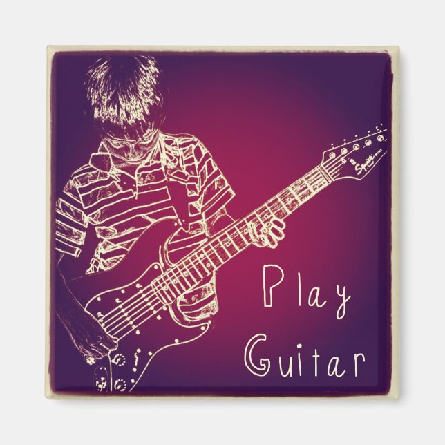 Reproducir imán de guitarra (Frente)