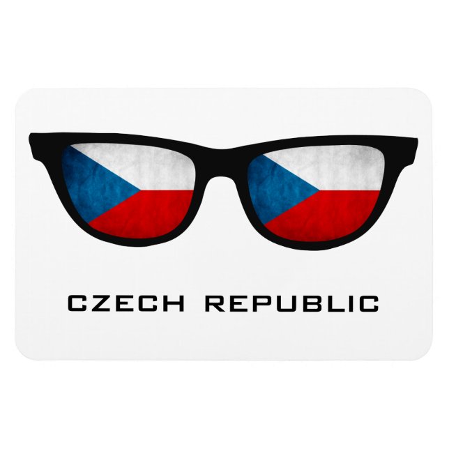 Republica Checa Sombra personalizado texto e imán  (Horizontal)