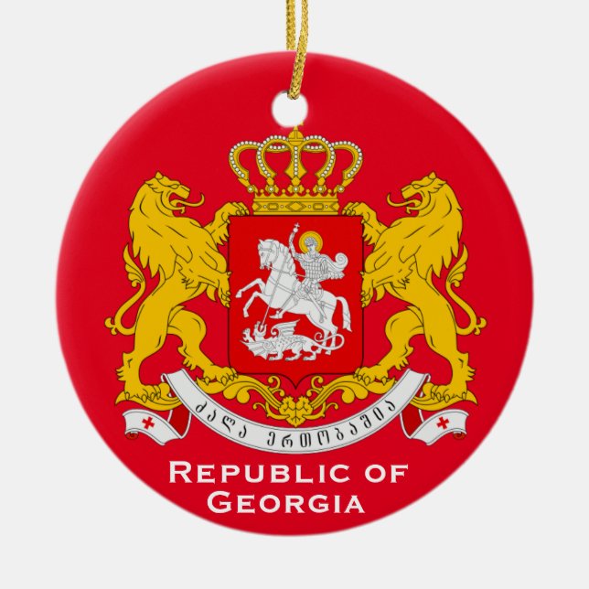 República de Georgia* Ornamento de Navidad (Frente)