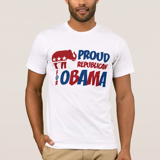 Republicano orgulloso para la camiseta de Obama (Anverso)