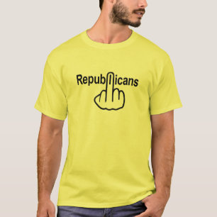 Republicanos de camisetas se vuelcan