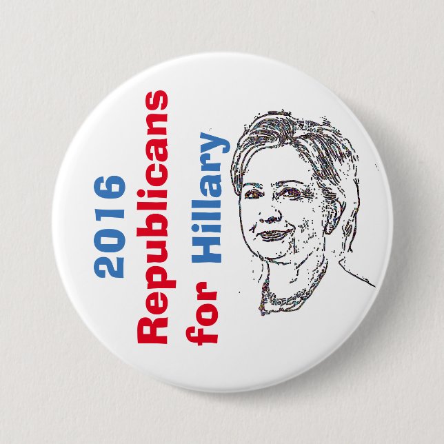Republicanos por el botón de Hillary (Anverso)