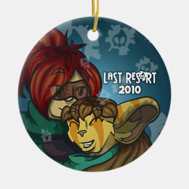 Res0rt pasado ornamento de 2010 días de fiesta (Frente)