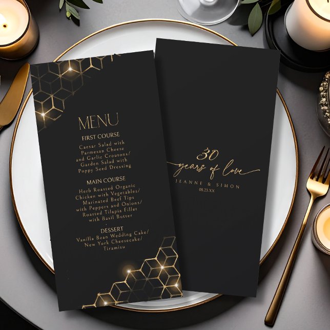 Resalta el menú de oro del 30º aniversario ID1165 (Subido por el creador)