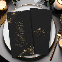 Resalta el menú de oro del 40º aniversario ID1165