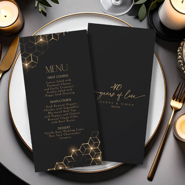 Resalta el menú de oro del 40º aniversario ID1165 (Subido por el creador)