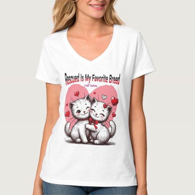 Rescatado es mi camiseta favorita | Mascota Rescue (Anverso)