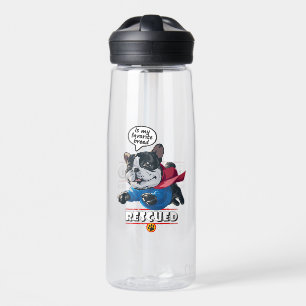 Rescatado es mi raza favorita Botella de agua de