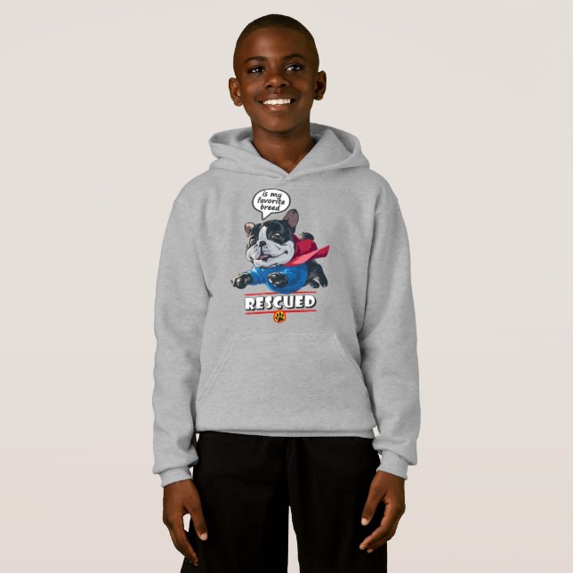 Rescatar es mi raza favorita | Kid Pullover Hoodie (Anverso completo)